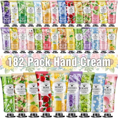VESPRO 140 Pack Hand Cream Gifts Set, Hand Lotion Travel Size for Dry Cracked Hands, Mini Hand Cream for Teacher Appreciation Gifts, Nurse Gifts and Small