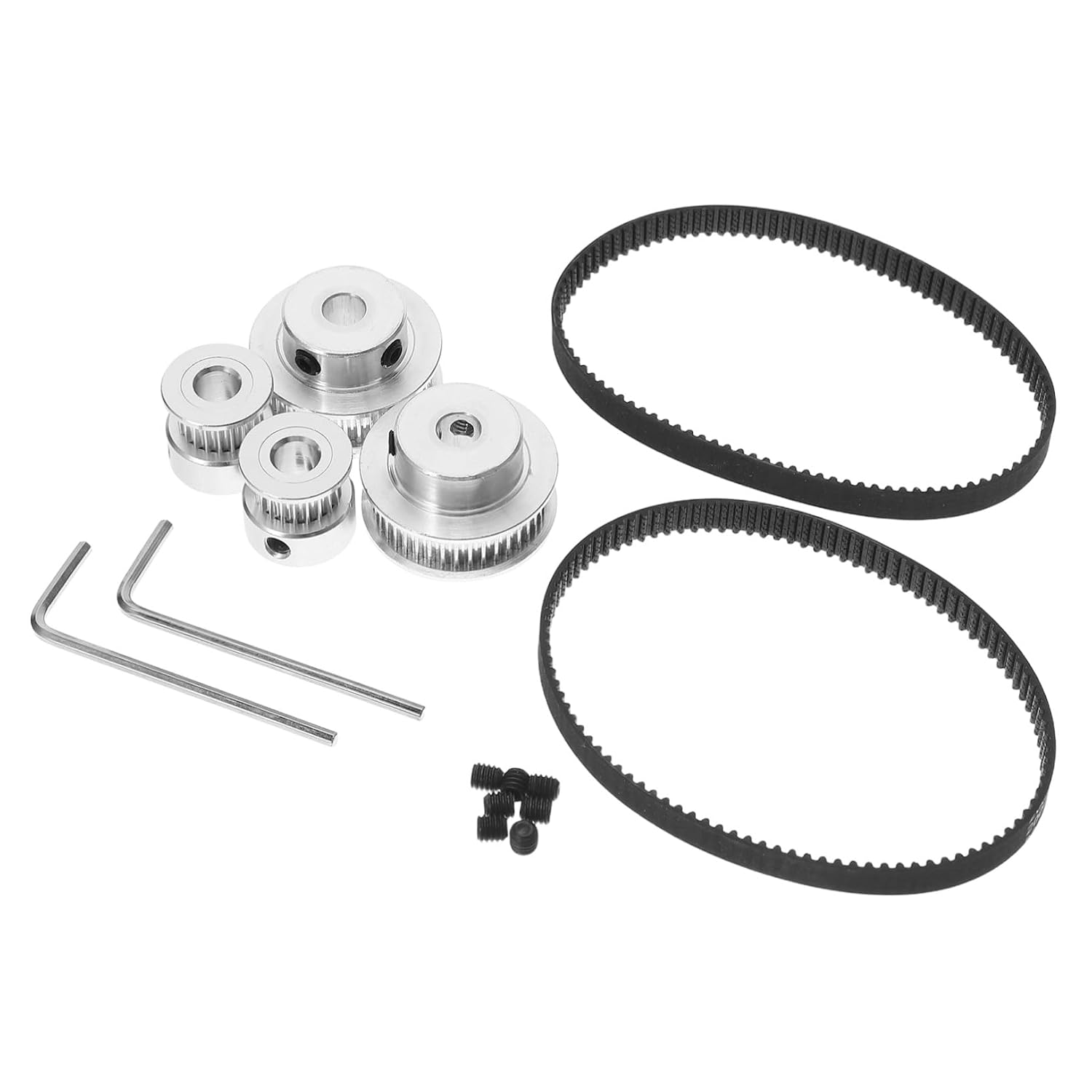 Timing Belt Pulley Kit with Teeth Mechanical Synchronous Wheels Bore Closed Loop Belts for CNC Machines Industrial Automation Easy Installation and Energy Efficient Transmission