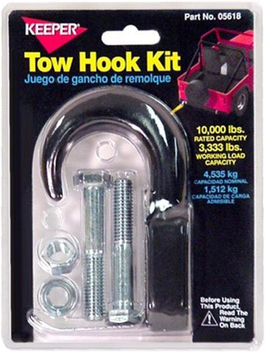 Keeper 05618 Black Forged Steel Tow Hook Kit