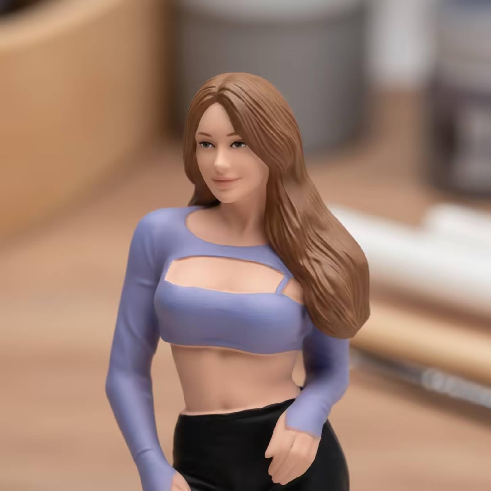 Resin-Figur im Maßstab 1:18 detailreich Miniatur-Menschenfigur zierlich bemalte Miniaturfigur für Modellbauer, Modellbau, Vitrine