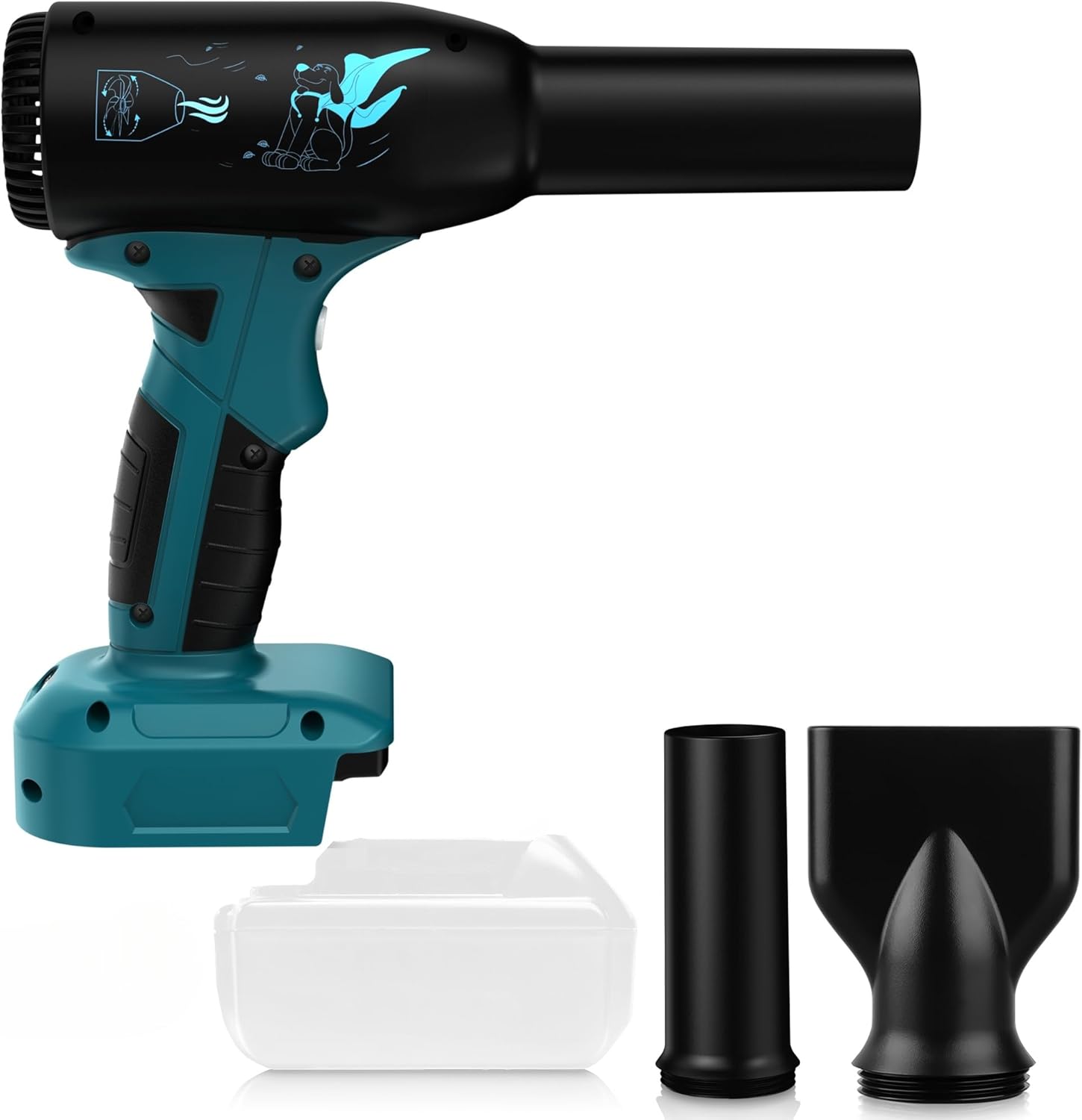 Upgraded Jet Dry Blower for Makita 18V Battery, 500W 90000RPM Cordless Compressed Air Duster, Replace Compressed Air Can, Jet Fan for Car Dry, Computer Keyboard Cleaning & Air Inflation