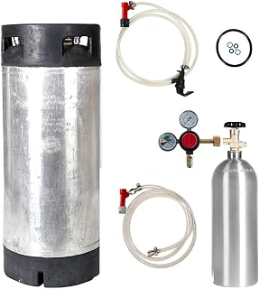 Keg Kit with 5 Gallon Pin Lock Keg with 5 lb CO2 Cylinder, Regulator, and All Accessories