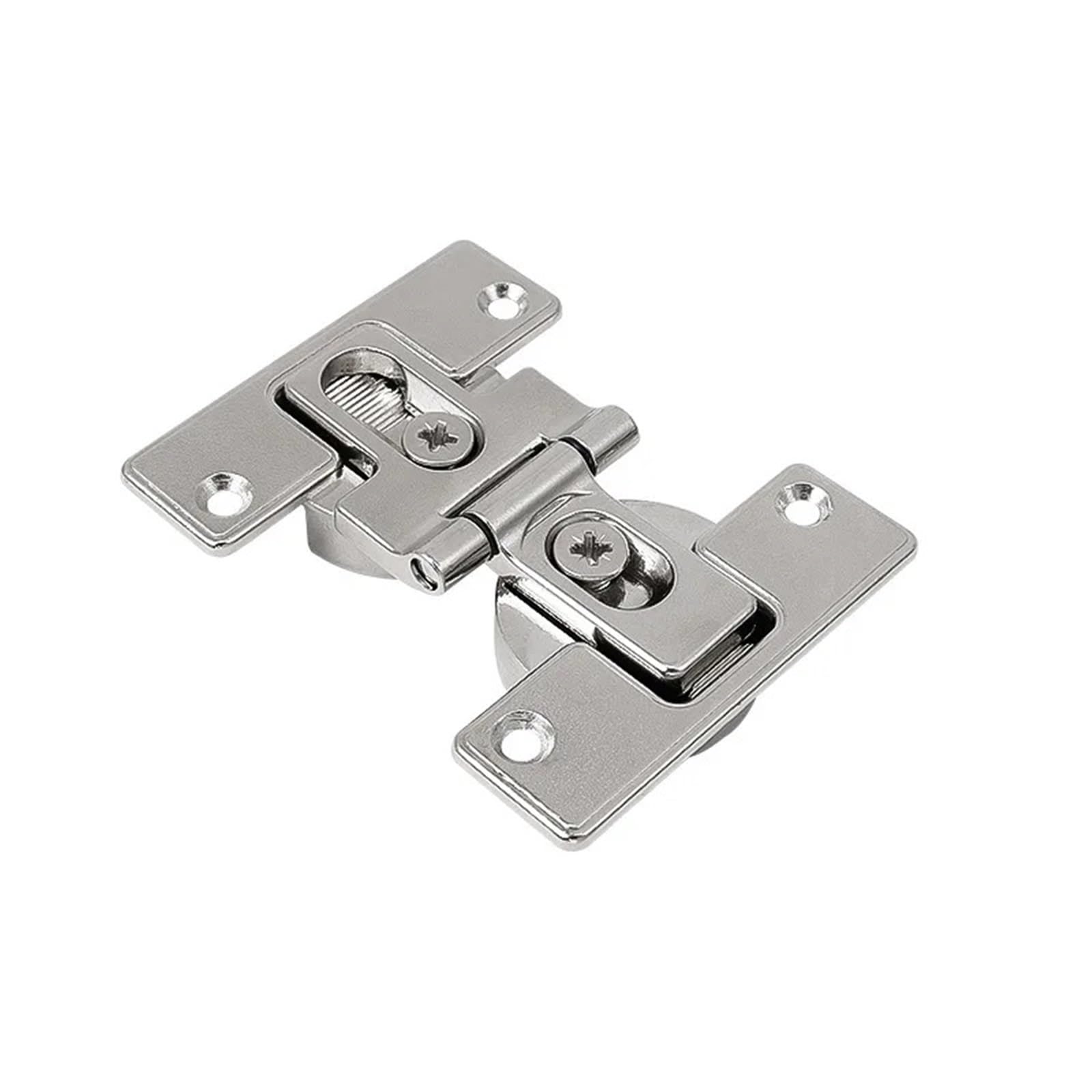 180 Degree Flip Folding Hinge 4pcs Wardrobe Cabinet Bi-Folding Door Hinges Hidden 180 Degree Hinge Zinc Alloy Swing Without Spring for Folding Tables Cabinets Wardrobes