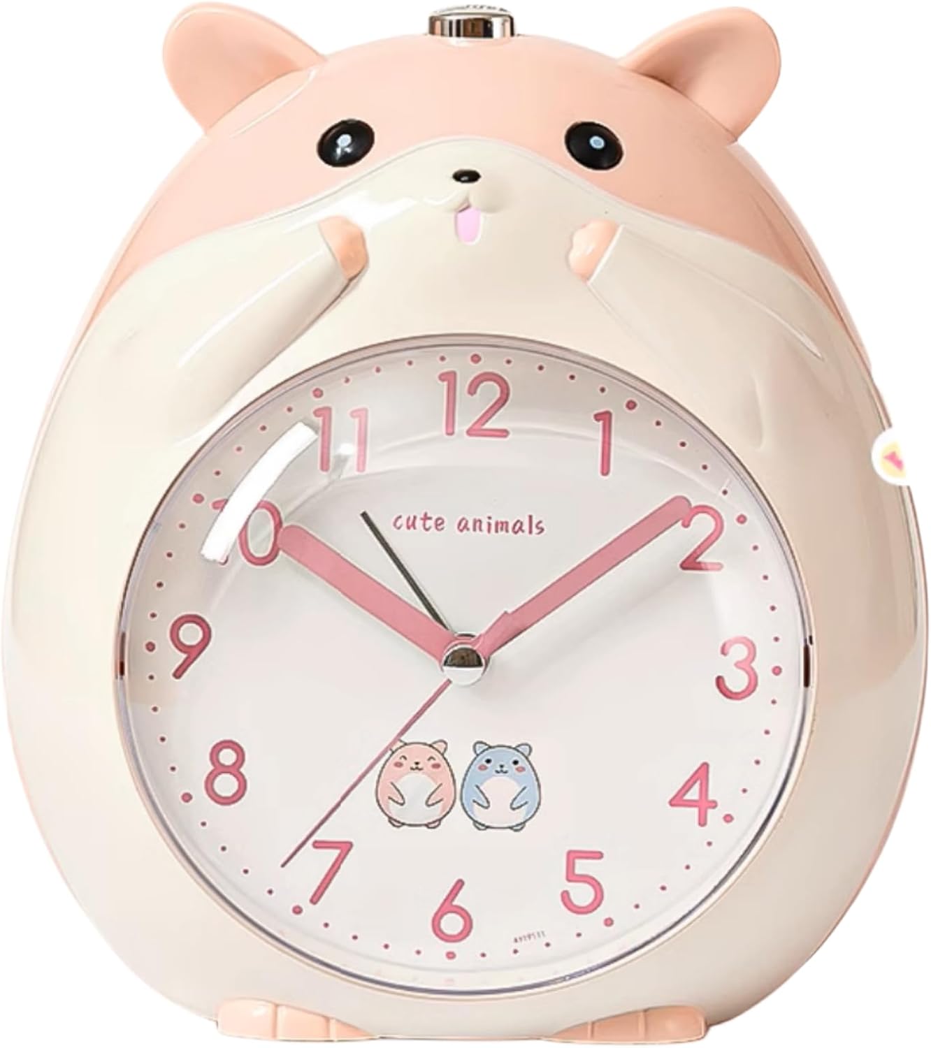 Kids Alarm Clock Hamster Alarm Clock for Kids Bedroom, Cute Cartoon Bedside Clock Children's Sleep Trainier, Wake Up for Boys Girls Birthday Gifts (Yellow)