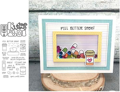 Miniatura 3 de Juego de sellos y troqueles transparentes de silicona enferma para hacer tarjetas, álbum de fotos en relieve DIY para manualidades decorativas