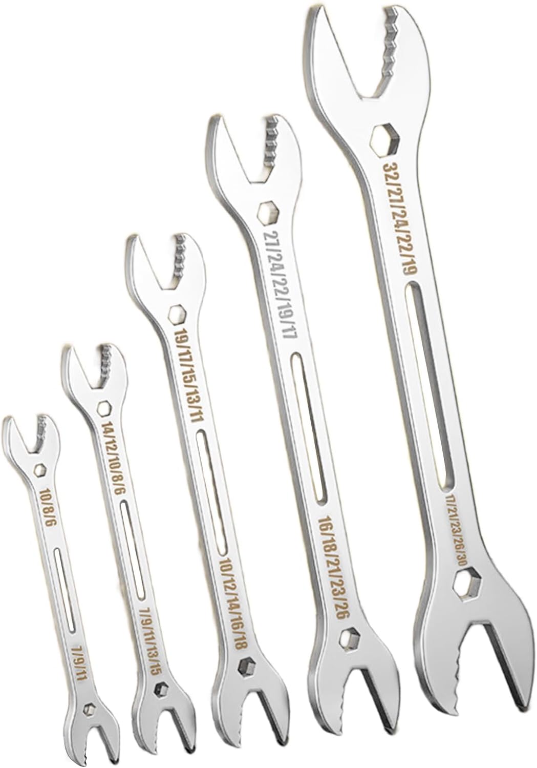 YUPEIUKLI 5ピース 自動締め 調節可能なメガネレンチボード ダブルヘッドスパナツール 工場 6-11/6-15/10-19