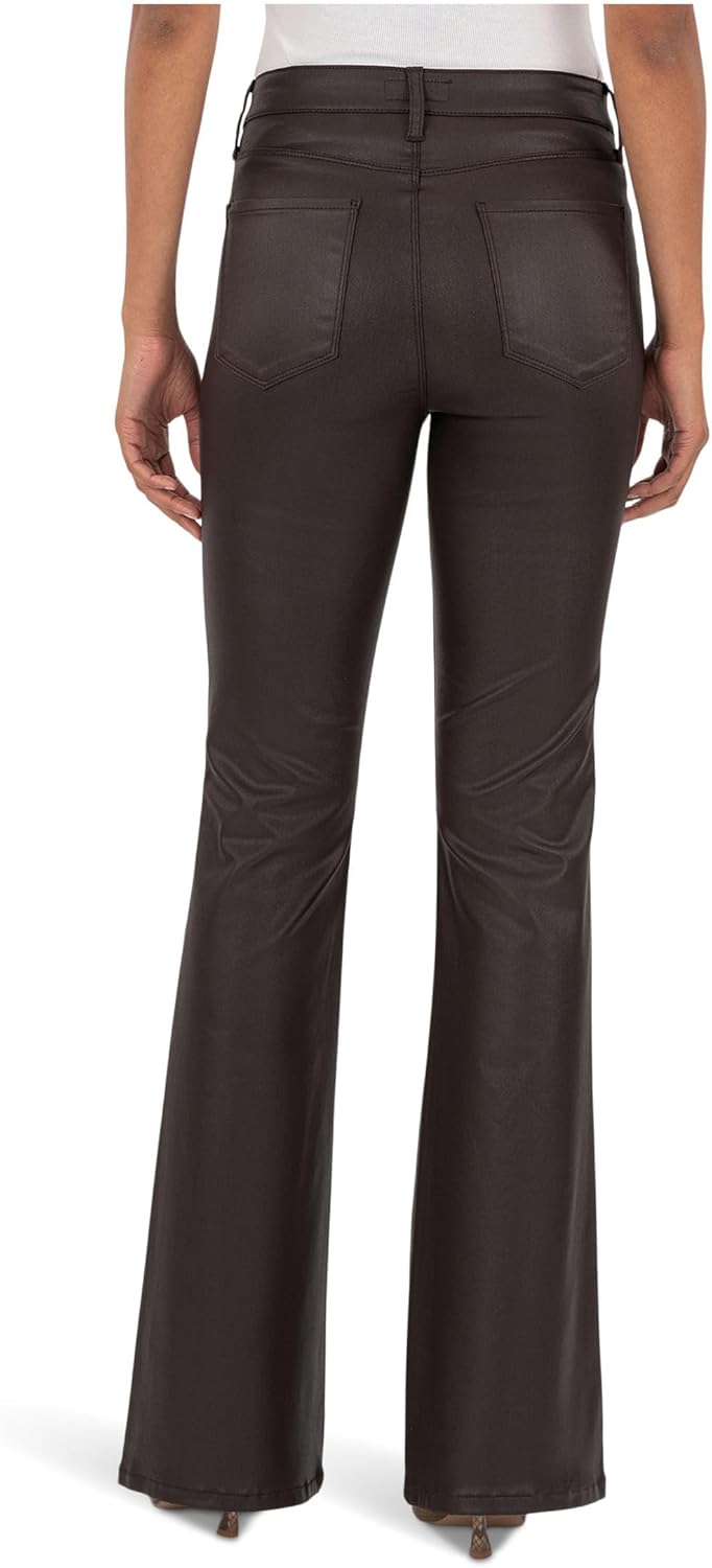 KUT from The Kloth Womens Ana High-Rise Fab Ab Flare-Baby Dn All Over - Image 3