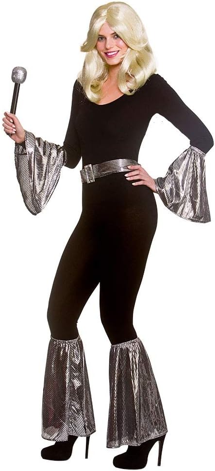 Wicked Costumes Adult 70s Disco Pop Star 5 Piece Accessory Set – Retro Fancy Dress Party Outfit Kit