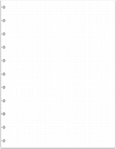 BetterNote Simple Dots Refills for Disc Notebooks, Fits Levenger Circa, Staples Arc, TUL, Happy Planner, Dotted Pages (50 Pages, 11-Disc, 8.5"x11")