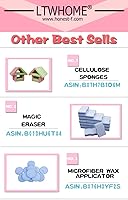 Vista 3 de LTWHOME Paquete de 20 esponjas mágicas de limpieza con forma de onda extra duraderas de tres capas, espuma de melamina multifuncional para cocina