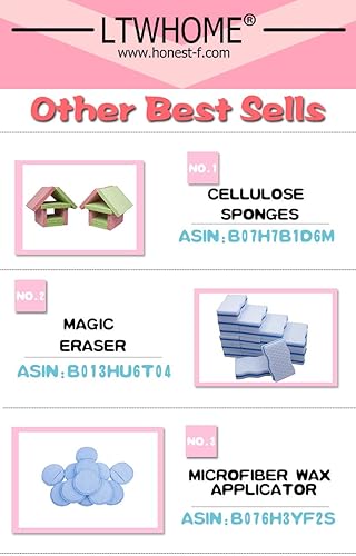 Miniatura 3 de LTWHOME Paquete de 20 esponjas mágicas de limpieza con forma de onda extra duraderas de tres capas, espuma de melamina multifuncional para cocina,