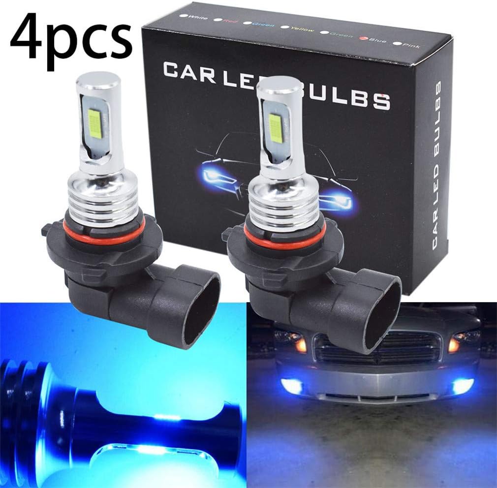 9005/HB3 High Beam 9006/HB4 Low Beam LED Headlamp Bulbs Combo Package, 16000LM 8000K Ice Blue, All-in-One Lighting Conversion Kit, 4 Bulbs
