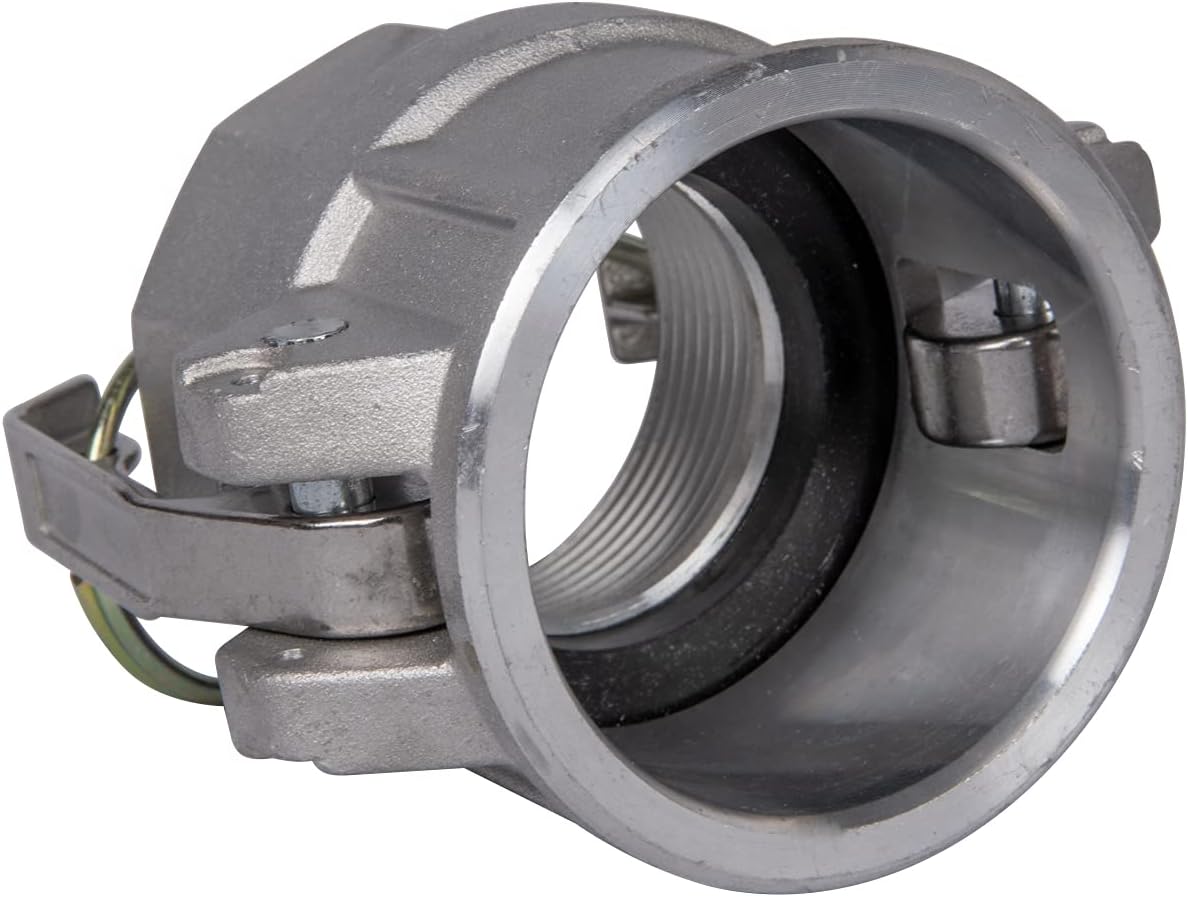 2 pcs Aluminum camlock Fittings (1-1/2" Type D) Cam & Groove Hose Fittings, cam Lock Fittings Female Coupler x Female NPT Thread cam Lock Fittings camlock Coupling (1-1/2'')
