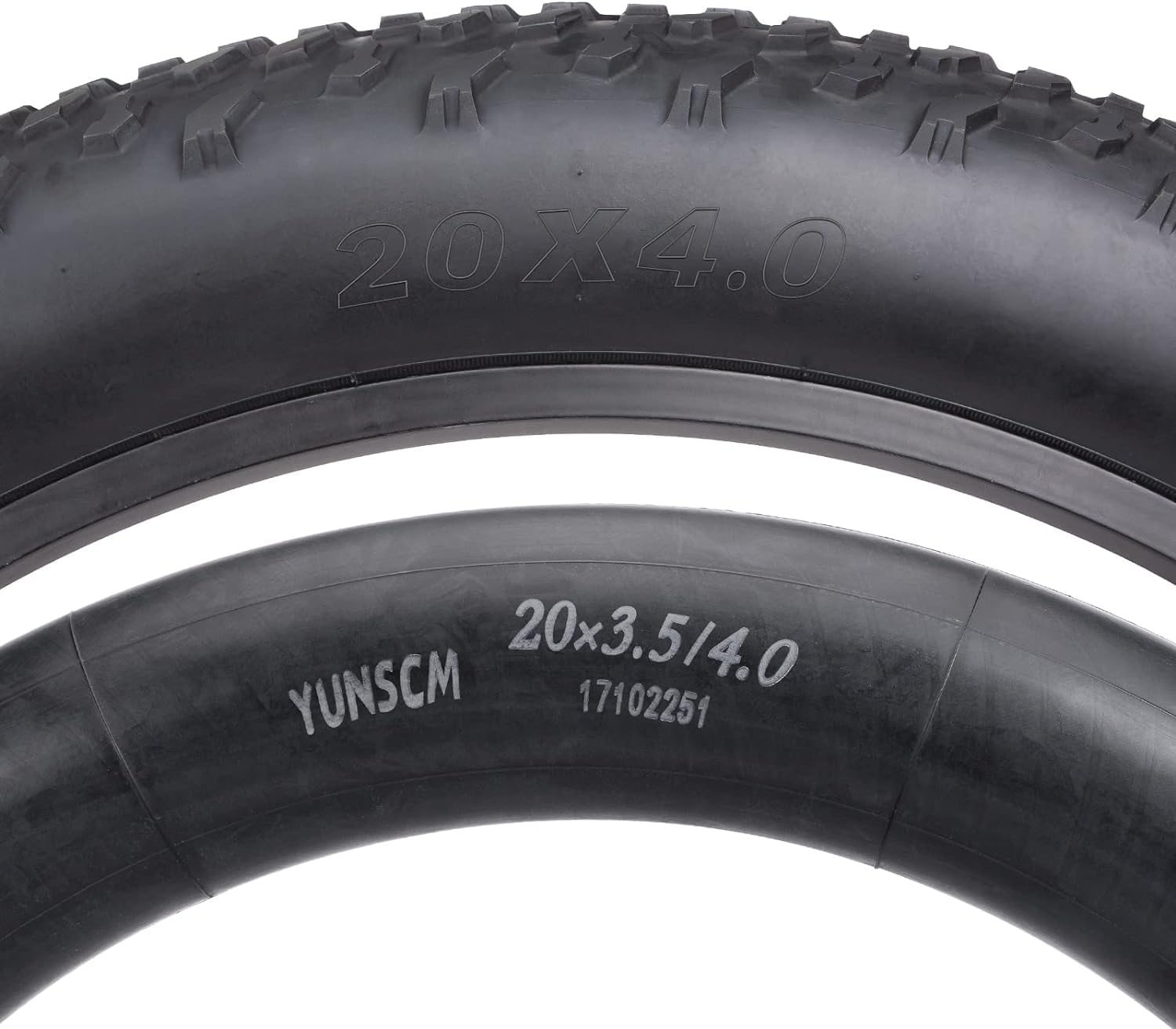 Coppia Copertoni 20x4.0 + Camere D'Aria Per Fat Bike E E-Bike - Gomme Tassellate Per Sabbia E Neve