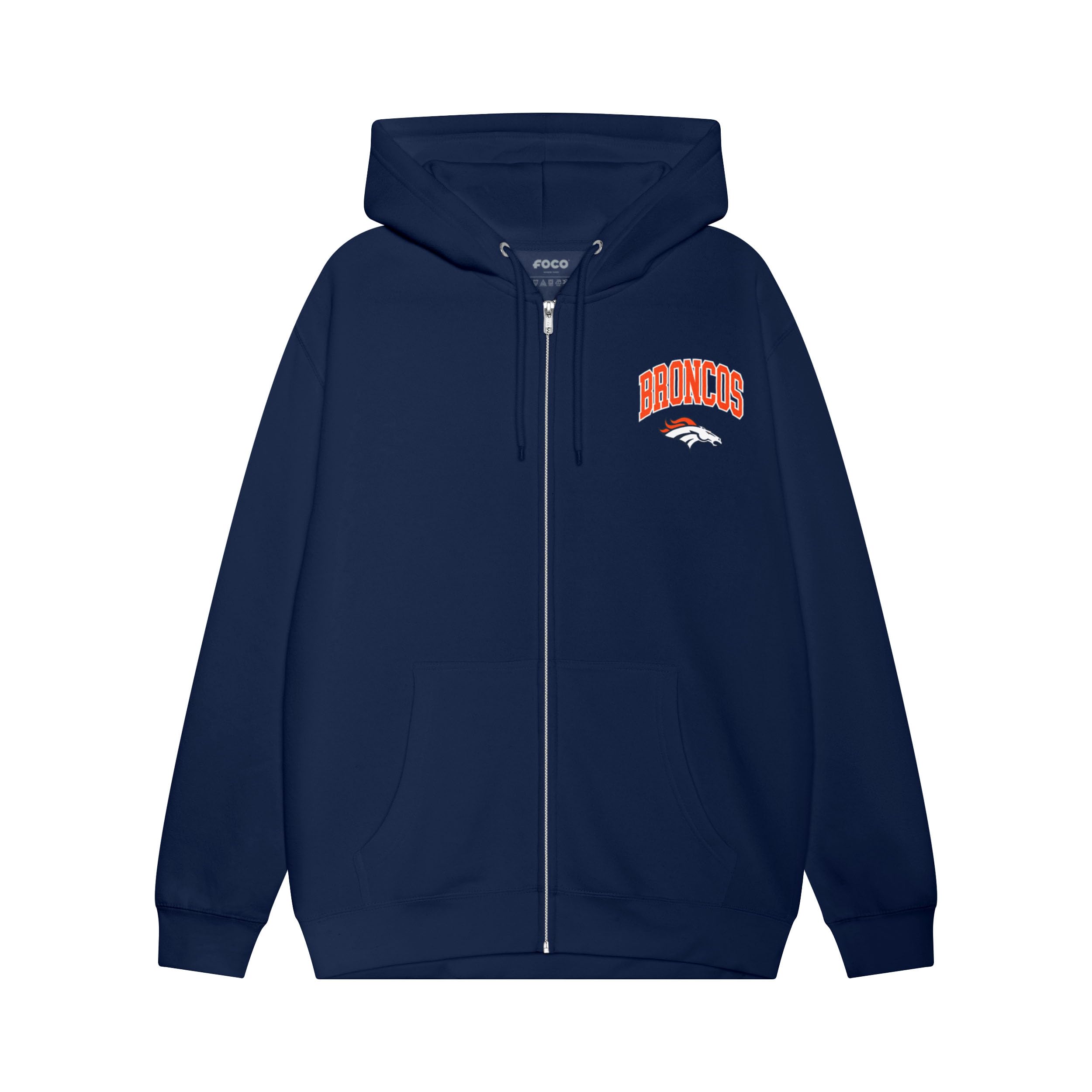 FOCO NFL Team Logo Arched Wordmark Zip Up Hoodie โ image 1