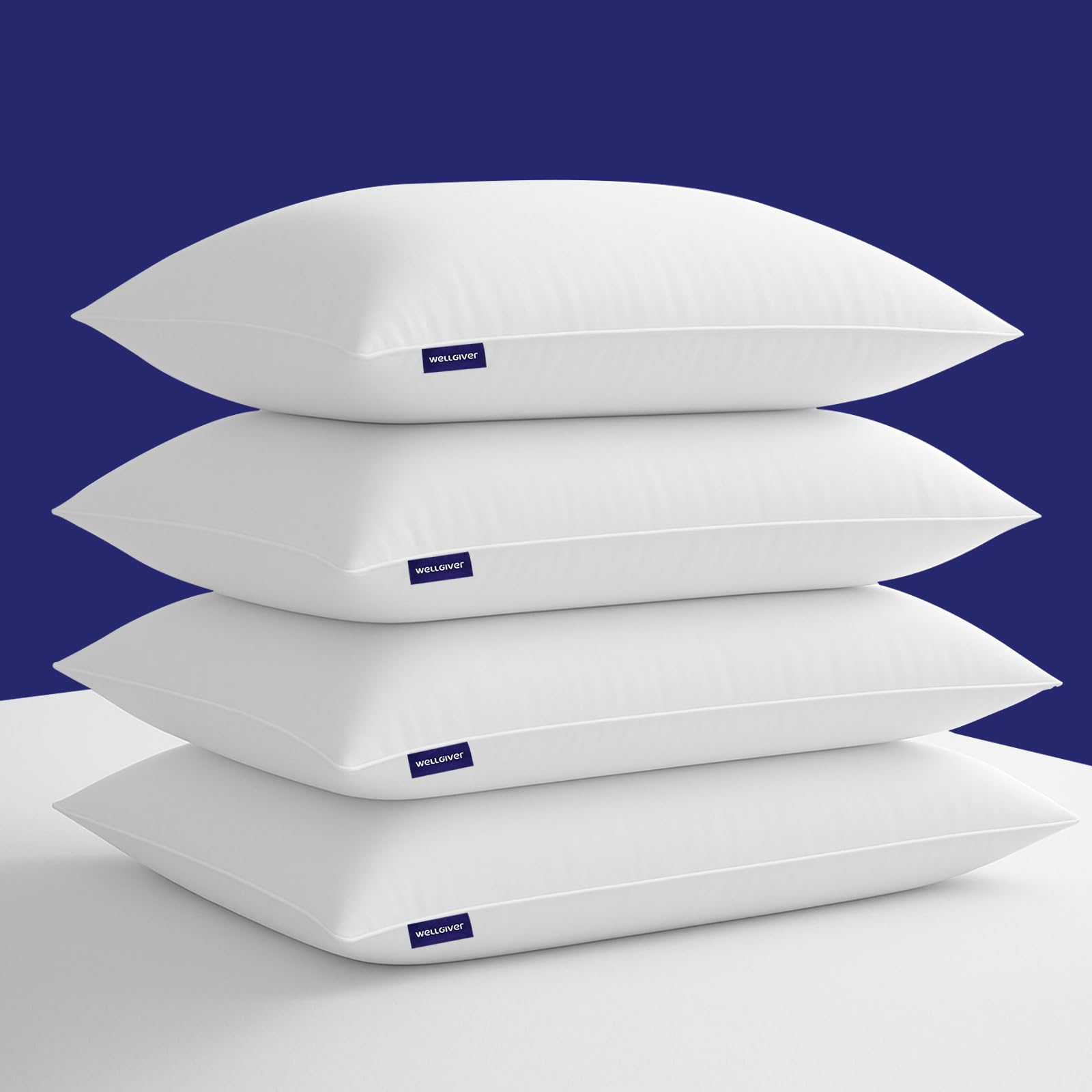 Height Adjustable Microfiber Sleeping Pillows – Set of 4 | 16" x 24"| Soft, Supportive & Washable | Ideal for Back, Side & Stomach Sleepers | 3 Months Warranty | Plain White Cover-image-42
