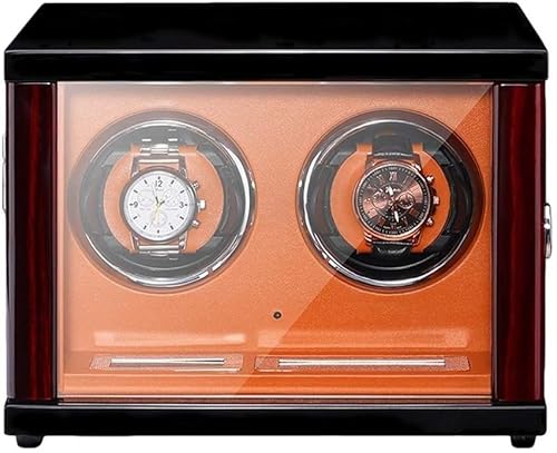 UPVPTK Automatische Uhr Wicker, Massivholz Klavierlack Exterior Touchscreen Display Silent Motor Man Frauen Uhren Uhrenbeweger (Color : Black, Size : 12+0) Cover