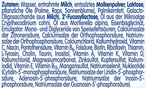 Humana Anfangsmilch Pre trinkfertig, von Geburt an, trinkfertige Säuglingsmilch, zusätzlich zur Muttermilch oder als alleinige Pre Nahrung, Babynahrung mit DHA und nur Laktose, 6 x 470 ml