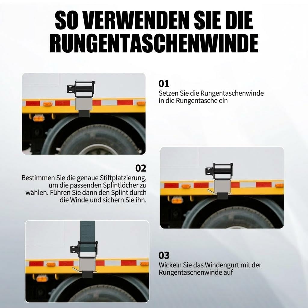 GarveeTech 2er Set Stake Pocket Winch 2450kg, Spanngurtwinde Anhänger LKW | 4-Loch-Sicherung, Hochfester Stahl, Rostfrei, Ladungssicherung Profi, Montagefertig, Verschleißfest, Zurrgurt-Spanner