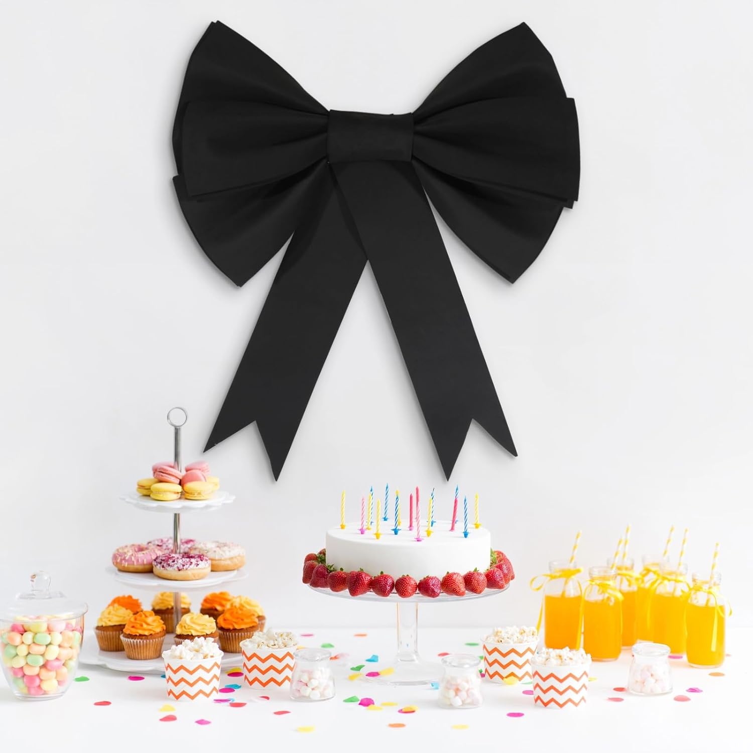 DIY Black Bow Kit: 29.5 in, Big Wall Decor, Parties, Birthday, Coquette Room Decoration