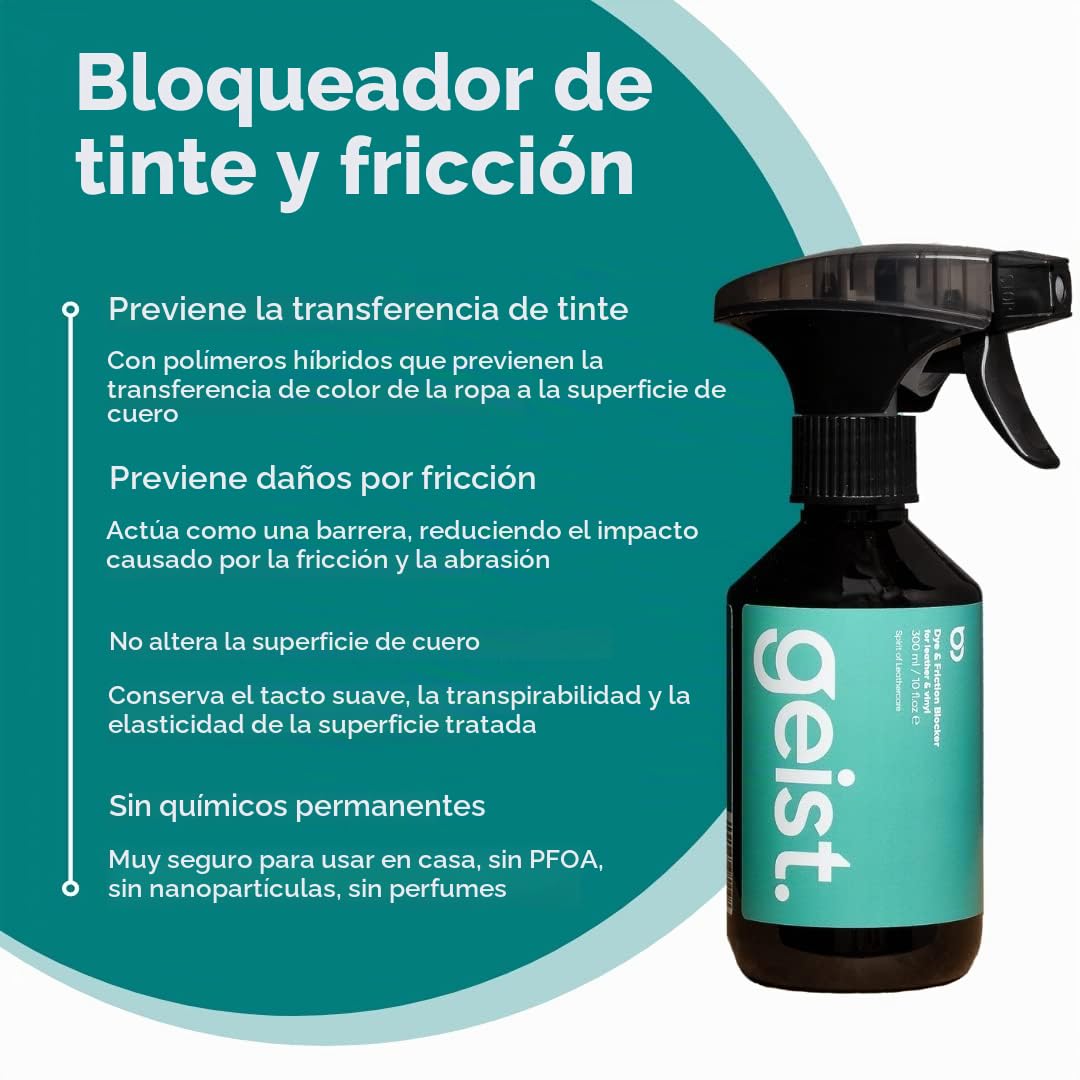 Geist. 3 Plus Care Kit para Cuero y Vinilo | Limpia, Protege contra la Transferencia de Tinte y daños por fricción, Evita Que el Cuero encoja y se agriete | para Piel a Partir de 3 años y Polipiel