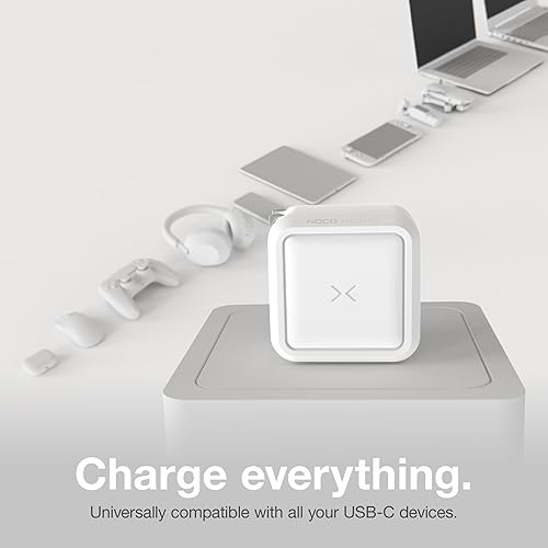 Miniatura 7 de NOCO XGrid X65 Cargador USB-C de 65 W - Adaptador de corriente GaN de doble puerto con PD 3.0, QC 4.0+ y PPS - Carga rápida con distribución