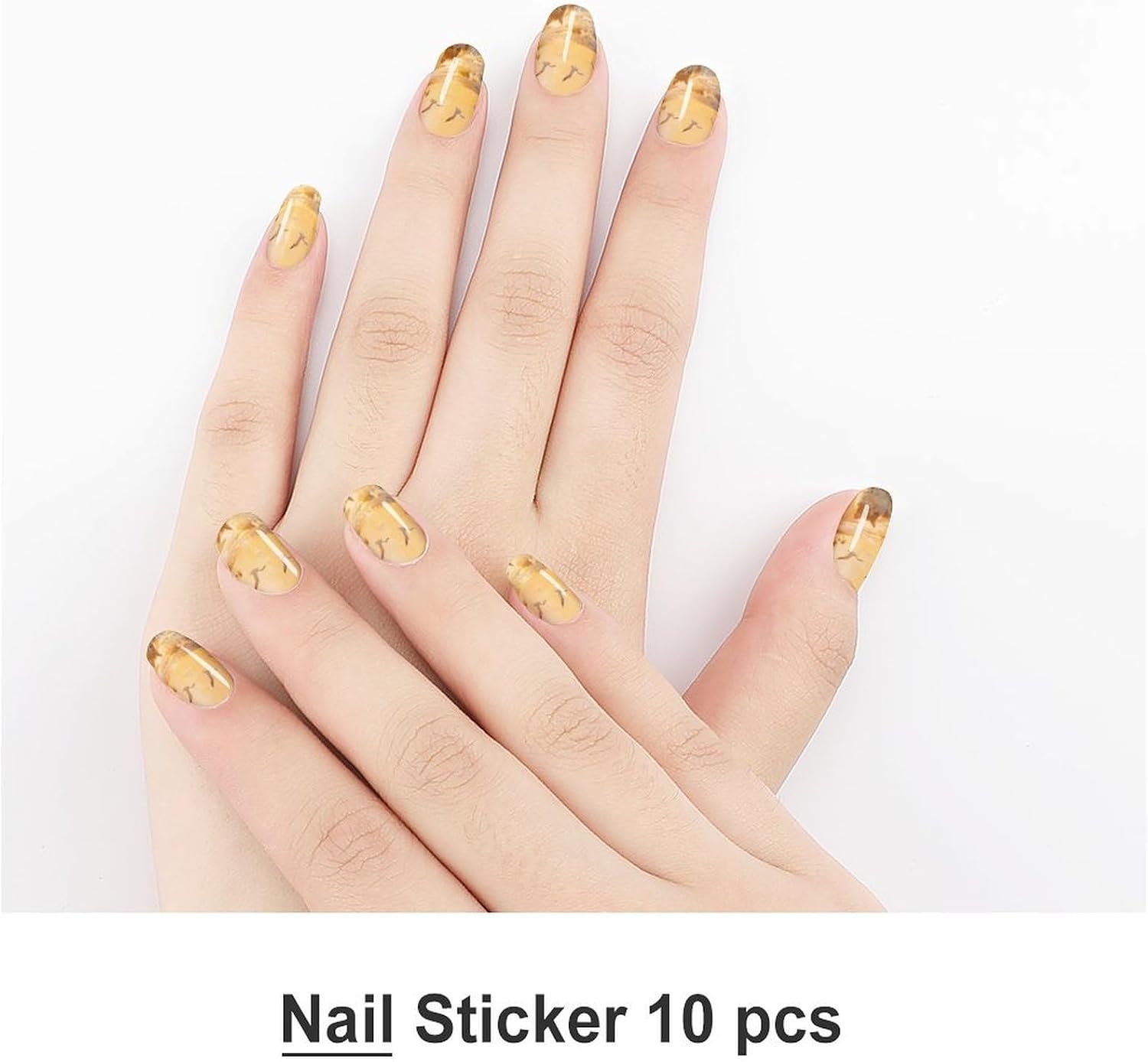 Beach CatSummer Nail Stickers Nail Strips | Nail Art Stickers of 10 sets with decorate fingernails,toenails,artificial nails Full Cover Easy On-Off Non-Damaging