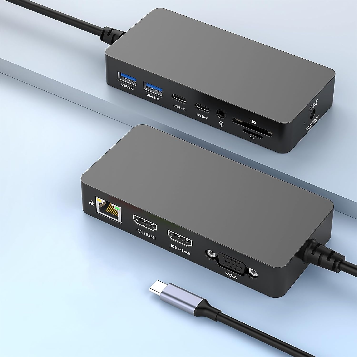 New Surface Thunderbolt 4 Dock Triple Displays 4K HDMI*2+VGA, 12 in 1 Surface Pro Docking Station with Power Adapter for Surface Pro 11/10/9/8/X/7/6/5/4/3, Surface Laptop, Surface Book Go