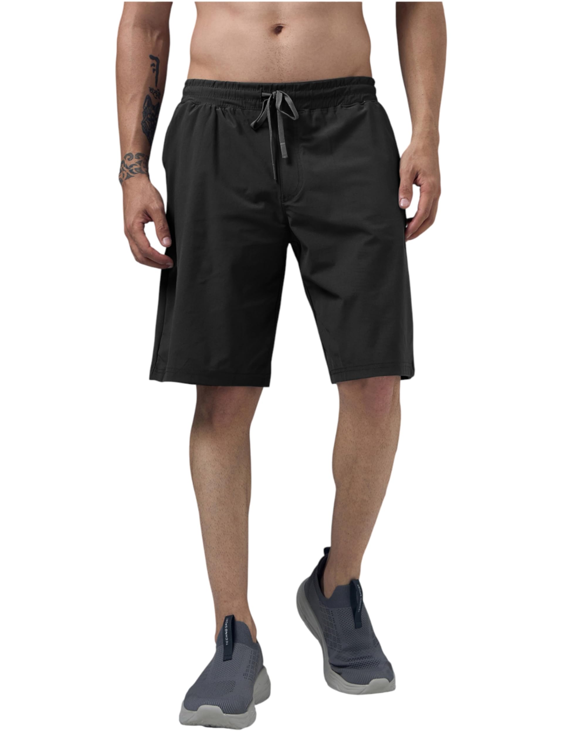 TECHNOSPORT Men's Regular Fit Solid Sports Shorts with Duracool+ for Running, Training & Workout Wear-picture-10
