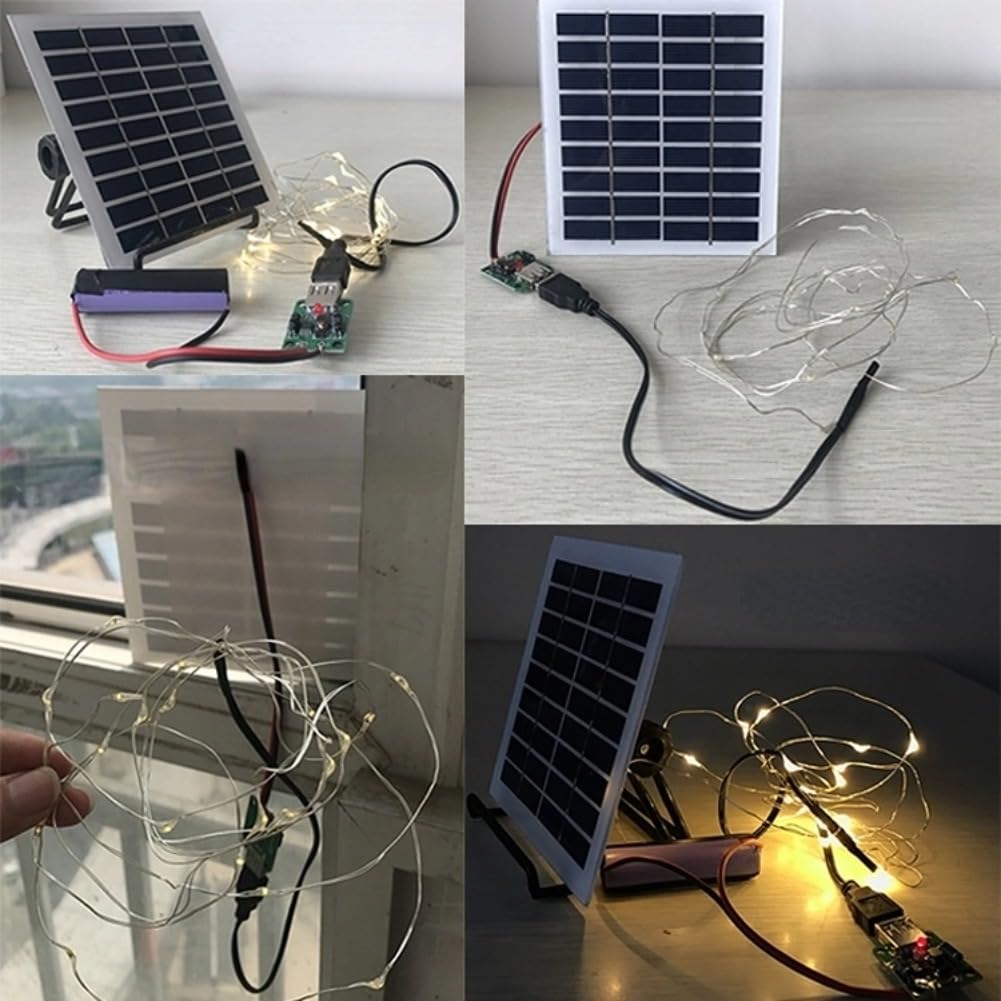2 szt. Panel Słoneczny 2W 6V Ogniwa Słoneczne do ładowarki Słonecznej DIY Zestawy Słoneczne Syatem Wysoka Konwersja