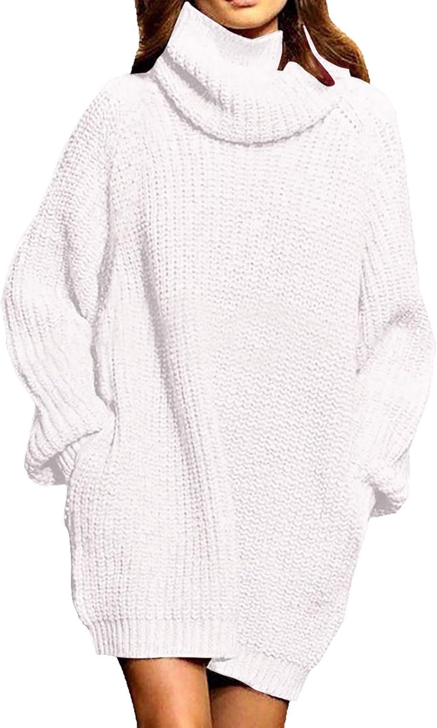 turtleneck lantern sleeve sweater