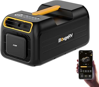 BougeRV PC35 Portable Air Conditioner 3500BTU, Tent Air Conditioner with App Control, Low Power Camping AC Unit for Tent, RV, Van Life, Indoor & Outdoor Use (2026 New)