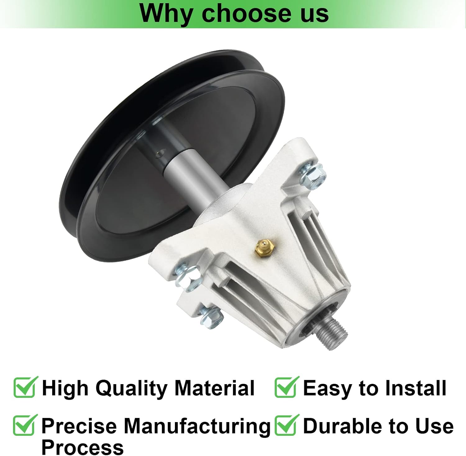 OakTen Spindle Assembly for MTD Cub Cadet Craftsman Troy-Bilt 918-04865 918-04636 | Replacement for 46 inch Deck Lawn Mower Tractors | Fits LTX1042 LTX1045 Horse XP | Grease Fitting