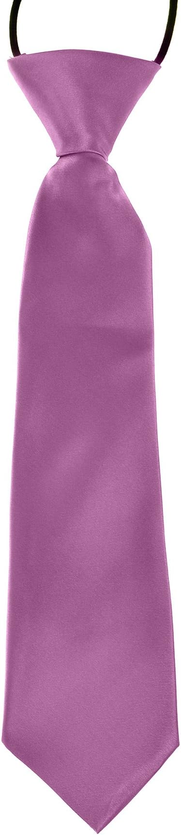 New Boys Pre-Tied Ties. Satin Plain Coloured Childrens Boys Ties. Elasticated. 22 Colours Available. Handmade. Wedding, School, Fashion *UK Seller*