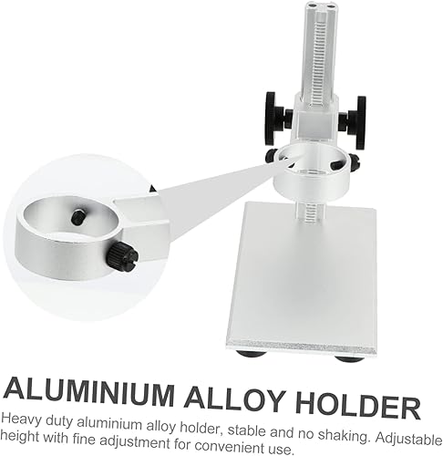 Miniatura 6 de Homoyoyo Microscopio Digital 2pcs Microscope Stand Adjustable Base Camera Stand Aluminum Alloy Desktop Microscope Lifting Stand