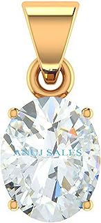 anuj sales 15.25 Ratti 14.00 Carat Natural White Zircon Pendant/Locket American Diamond Zircon Stone Gold Plated Metal Pendant for Men and Women-picture-18
