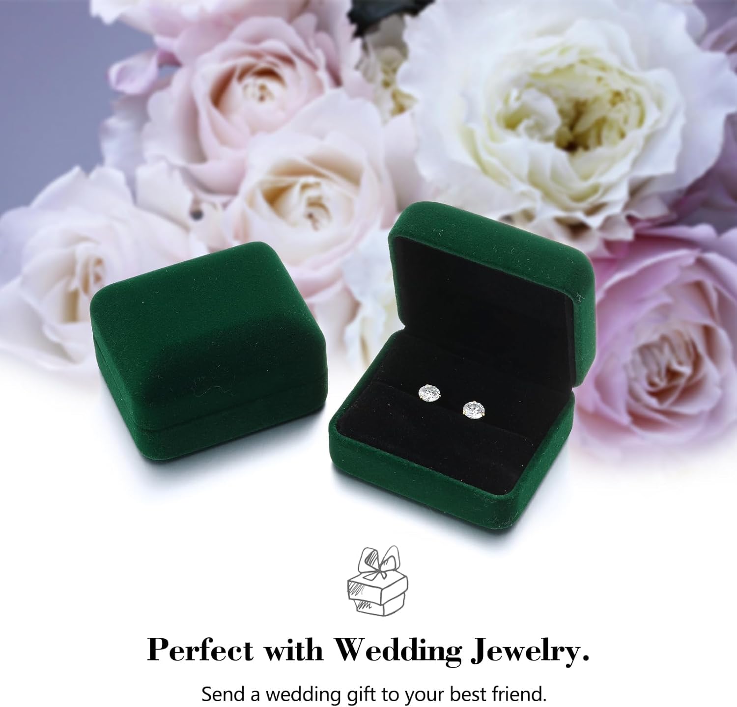 BREN Moissanite Earrings for Women and Men - 925 Sterling Silver Hypoallergenic Imitation Diamond Stud Earrings - Image 6