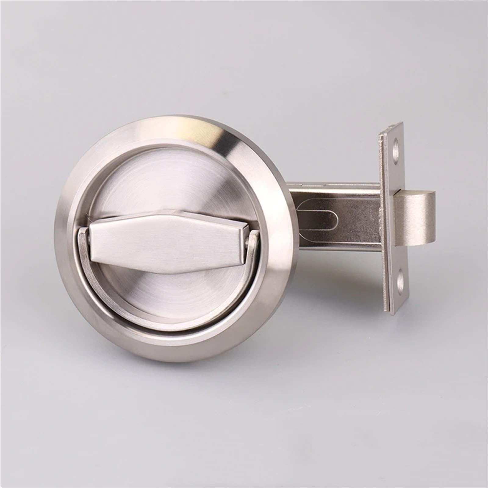 Serrure de porte invisible simple face avec anneau de traction dissimulé