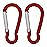 LESHIRY Large Carabiners Keychain 3 Aluminum D Shape Premium Durable D-Ring Carabiner Clip Hook Camping Accessories Snap Link Key Chain Durable Improved Design(HL-Red 2PCS)