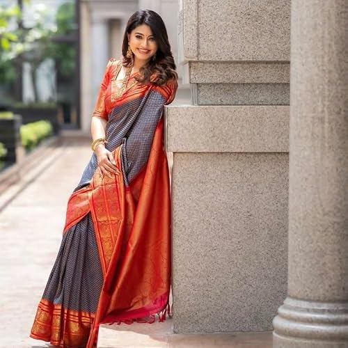 VASTTRAM kanjivaram silk saree in art silk – image 4