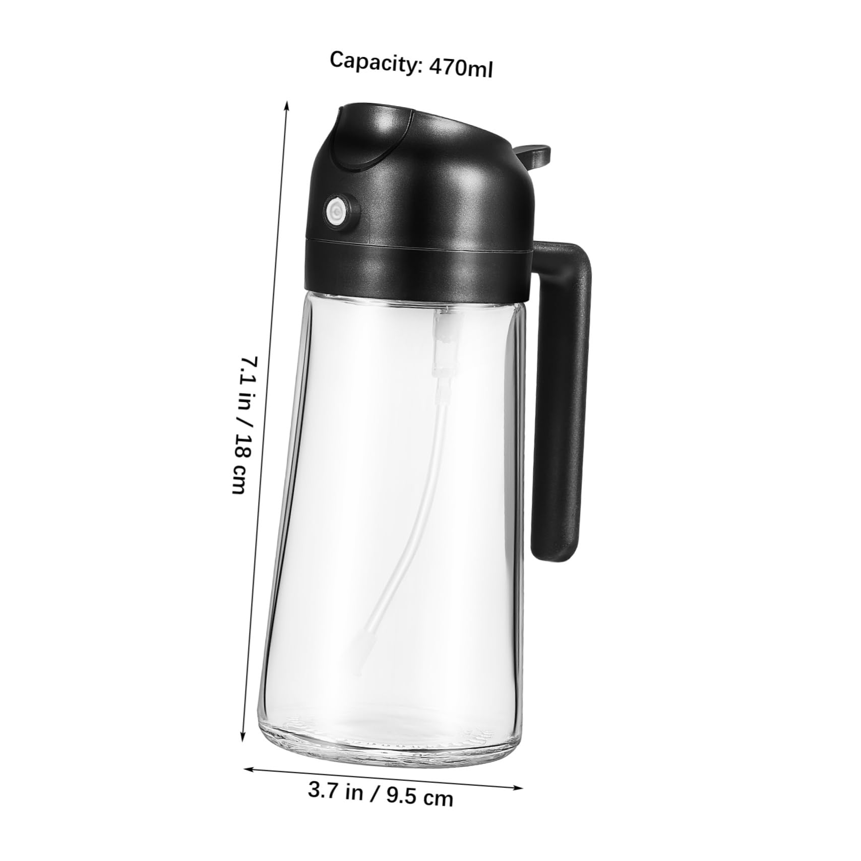 Alipis 4 Stück Olivenöl Spender Olivenöl-Sprühflasche Luftfritteuse Ölsprüher Haaröl-Applikatorflasche Flaschen ölsprayer Olive Oil Dispenser Olivenöl Spray Ölspender Glasflasche Black