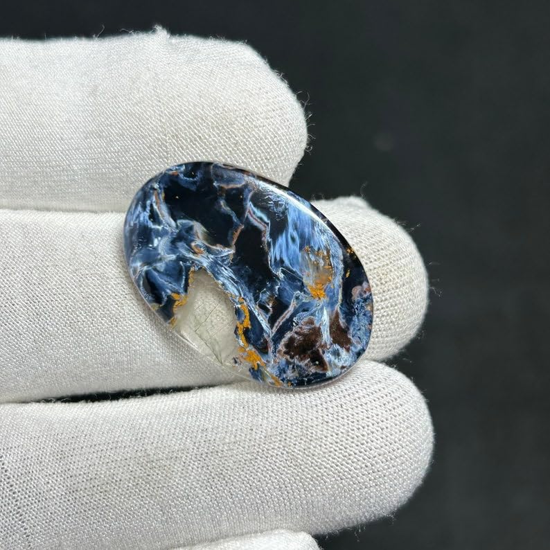 Piétersite naturelle cabochon 30x20mm pour création de bijoux DIY - 5