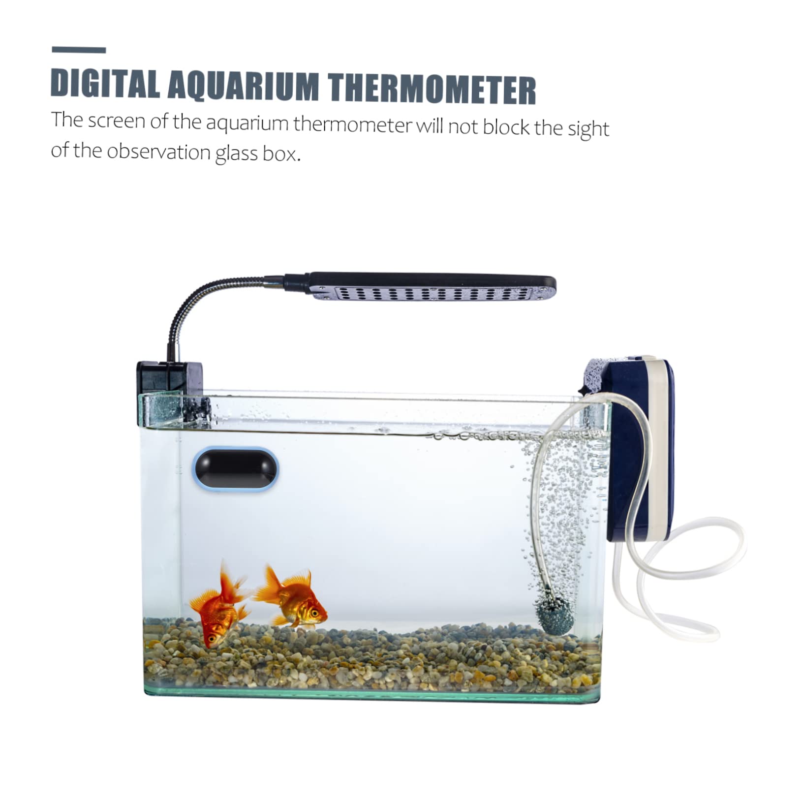 Happyyami 3stücke Digitales Aquarium Thermometer Mit Hochpräziser Messung -display Und Einfache Installation Für Fischbehälter Wasserdichtes Temperaturmessgerät Für Aquarien Und