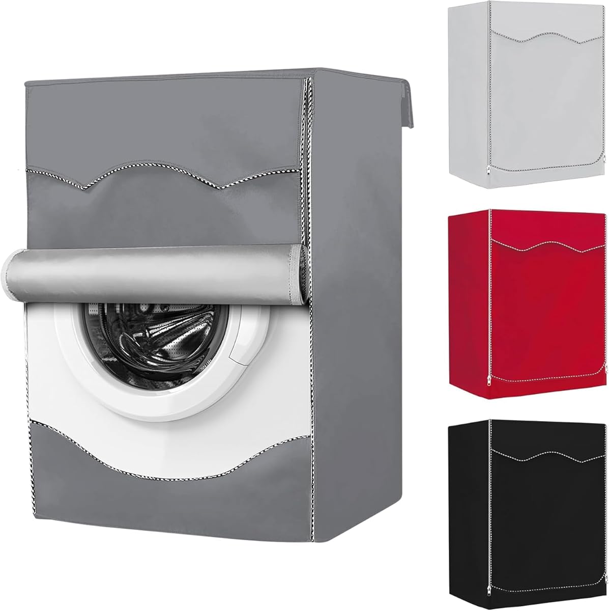 BlueStars Washing Machine Cover For Front-load Washer/Dryer - Premium Outdoor Protection For Most Washer Dryer Cover - W27”x D33”x H39” (Gray)