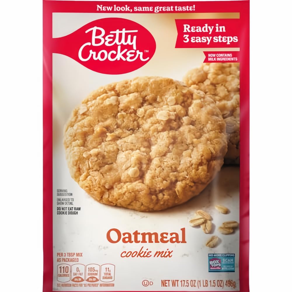 Betty Crocker Cookie Mix Oatmeal 17.5 oz (Pack of 6)