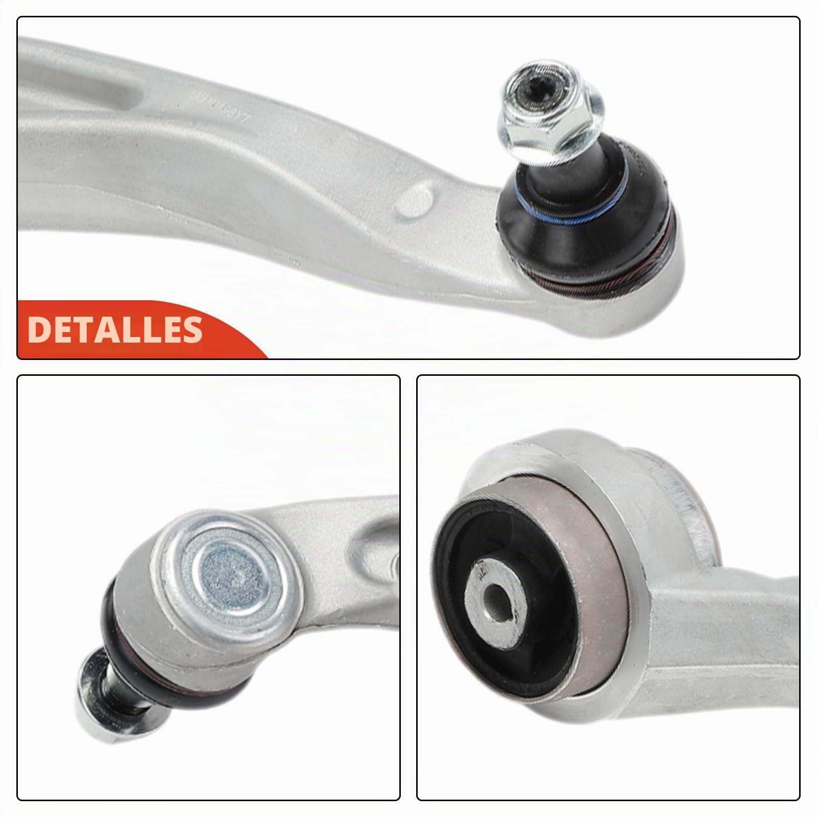 Frankberg 2 brazos de control de suspensión de rueda delanteros inferiores | Compatible con: A4 Allroad 8KH, A5 Sportback 8TA, A5 Cabriolet 8F7, A4 Avant 8K5, Q5 8RB, A5 8T3, A4 8K2, M.A.C.A.N 95B