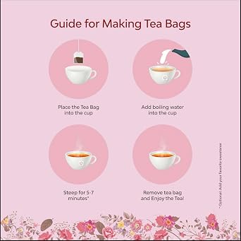 Little Red Tea House English Breakfast Tea for Health & Wellness | Black Tea Bags | Pyramid Tea Infusers Presentation Box Tea Gift Set | For Tea Lovers Tea Party Favors 30 sachets