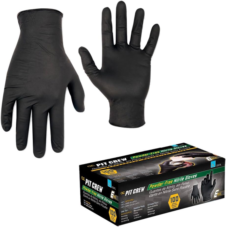 CLC Custom Leathercraft 2337M Powder-Free Nitrile Disposable Gloves, Medium