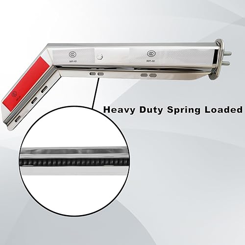 Miniatura 5 de TAIROD Par de soportes de suspensión angulares para semircamión, 30 pulgadas de longitud y 1-18 pulgadas de distancia entre pernos, perchas