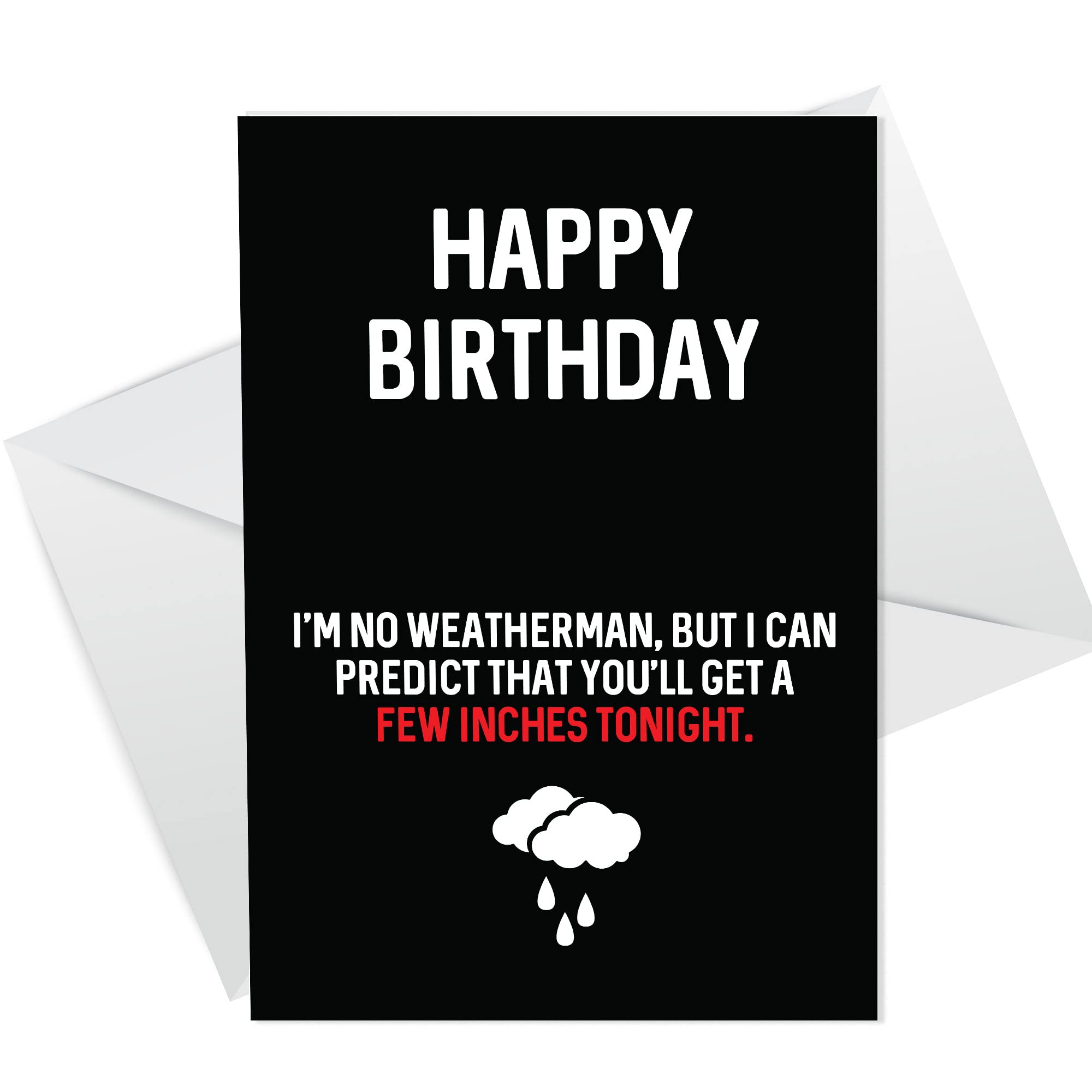 RED OCEAN Happy Birthday Card Funny Rude Card For Girlfriend Wife Cheeky Humour Card For Her